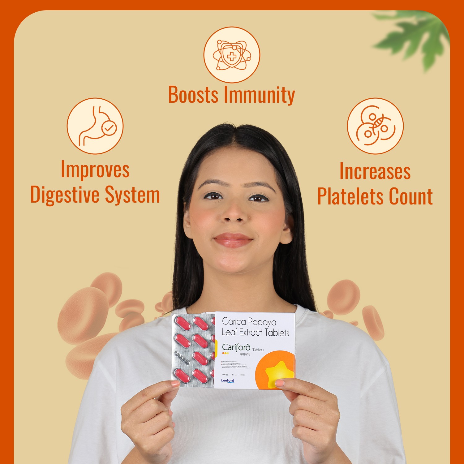 Cariford platelet booster tablets multi benefits boost immunity