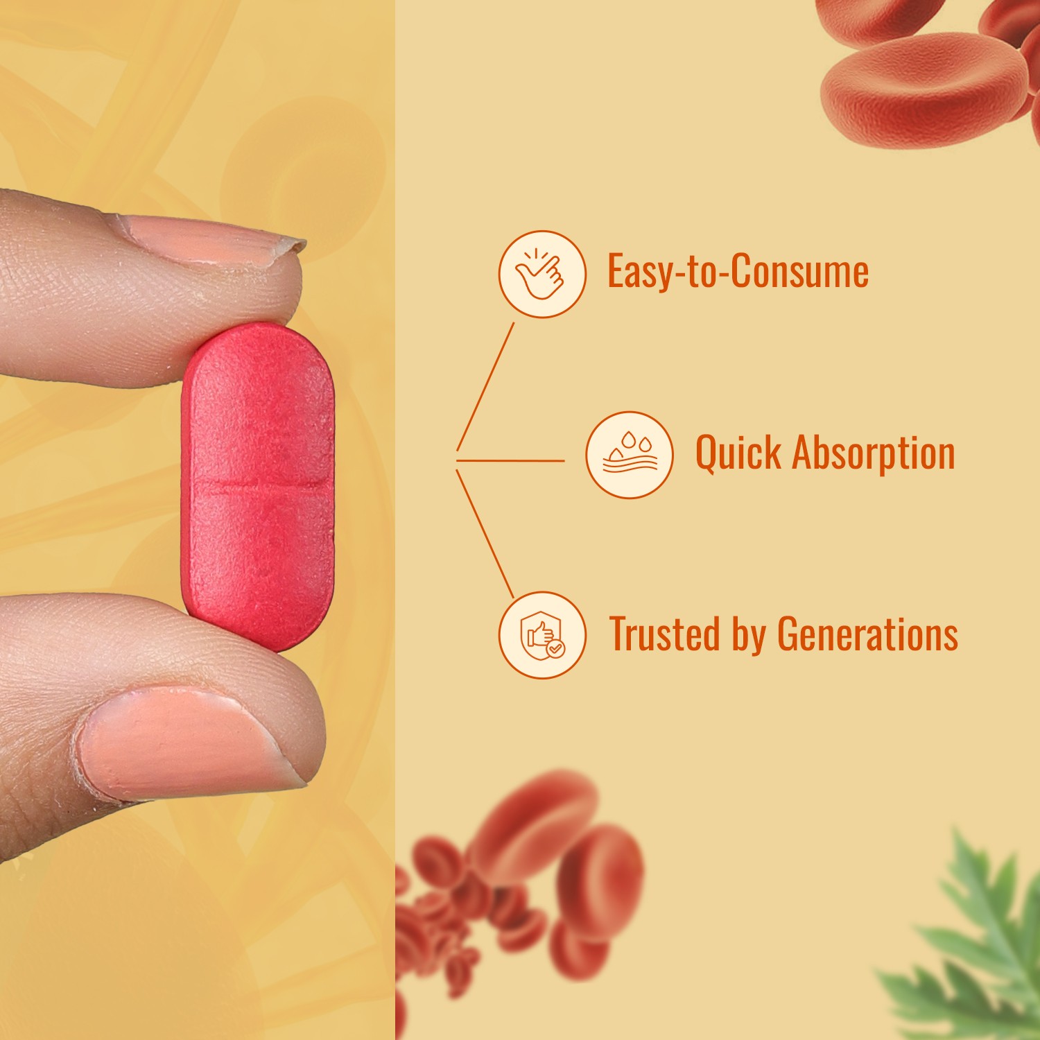 Cariford platelet booster tablets easy to consume quick absorbption