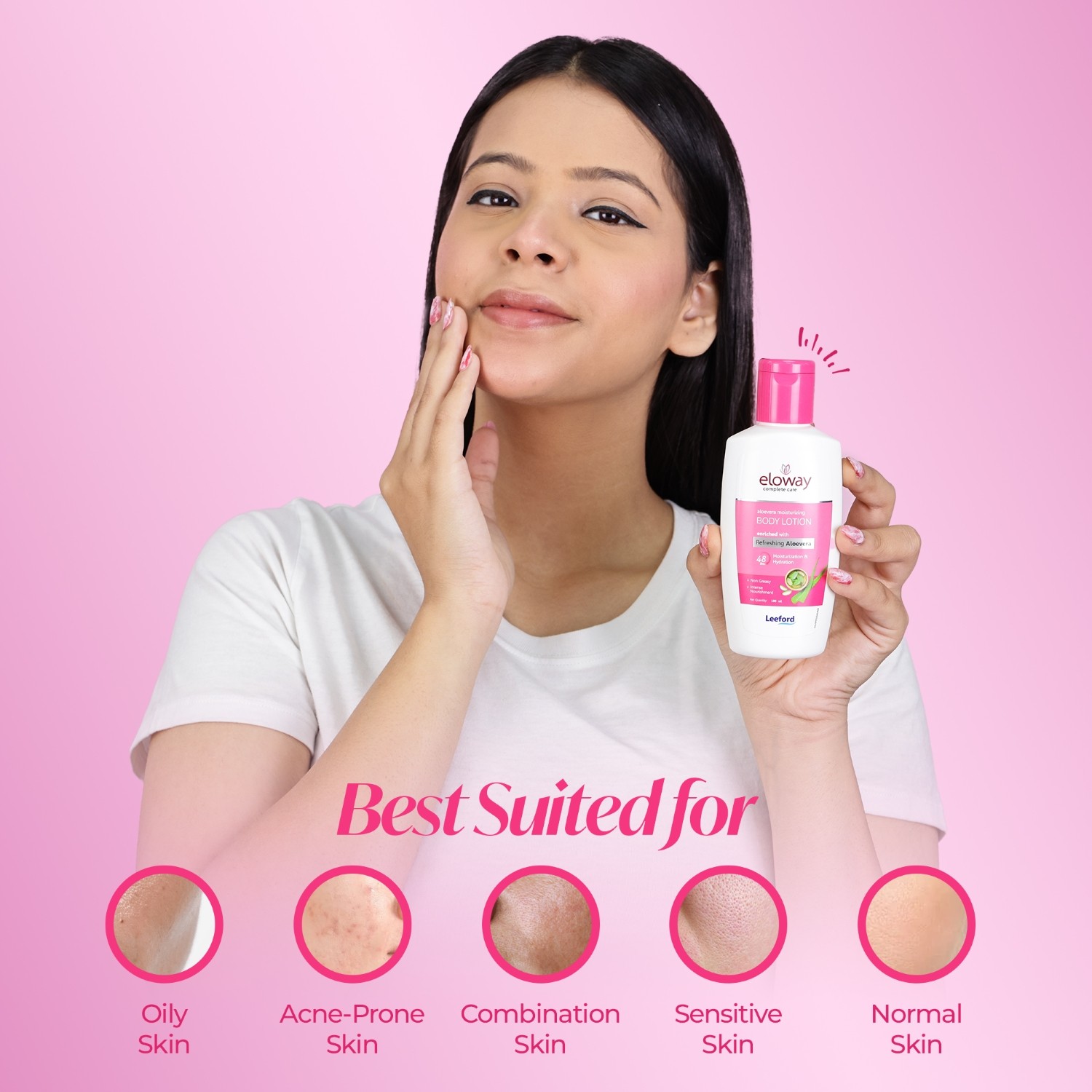 Eloway Aloe Vera Body Lotion oily sensitive and normal skin