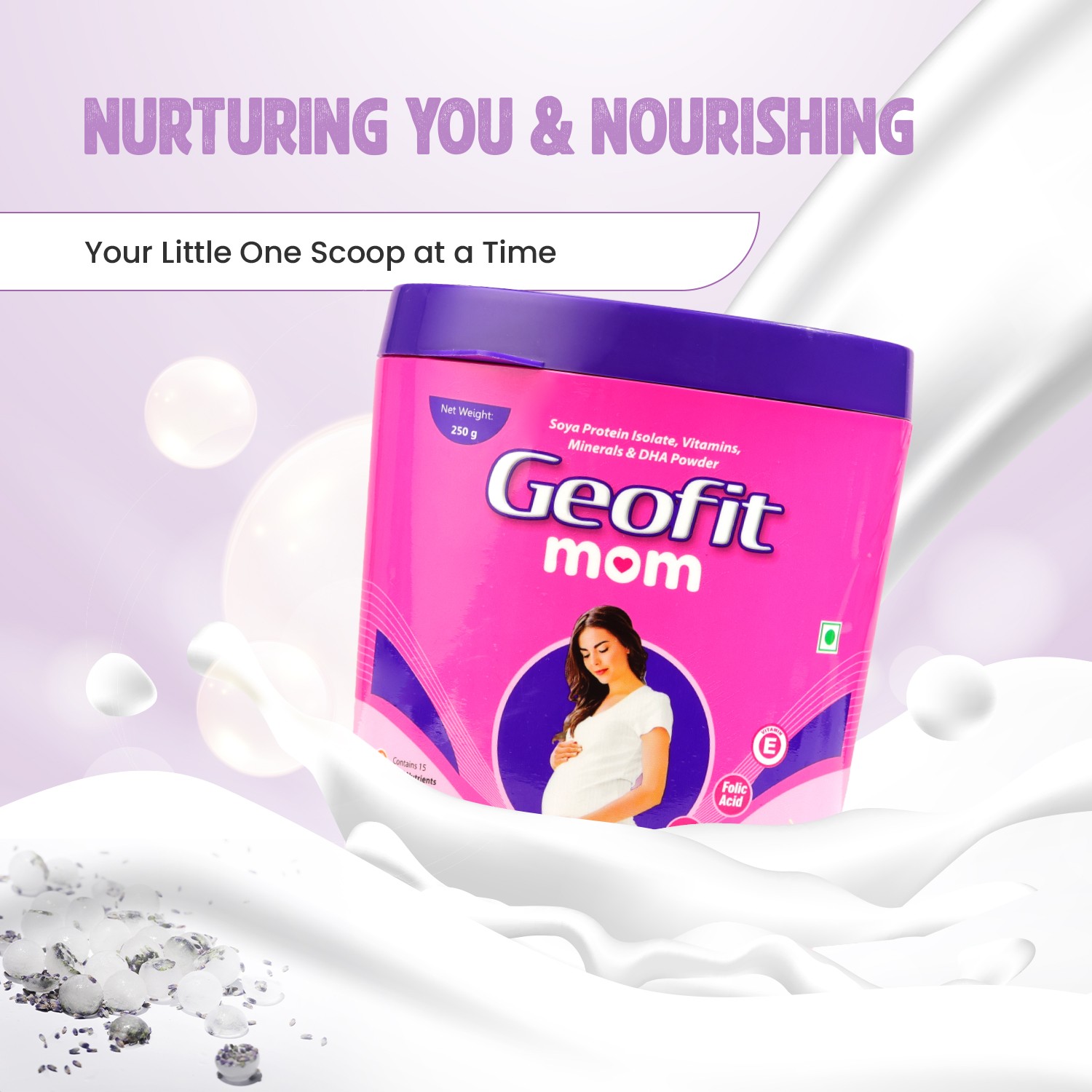 Geofit Vanilla Flavoured Mom Protein Powder nourshing
