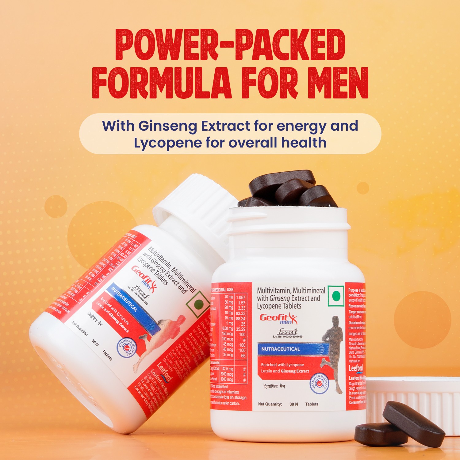 Geofit Multivitamin Tablet for Men with ginseng extract