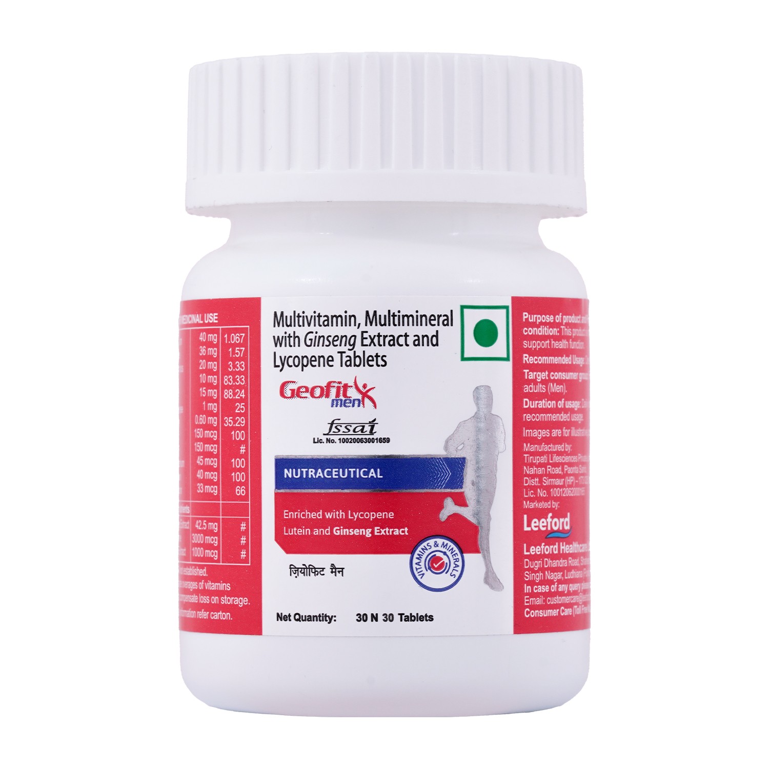 Geofit Multivitamin Tablet for Men packaging