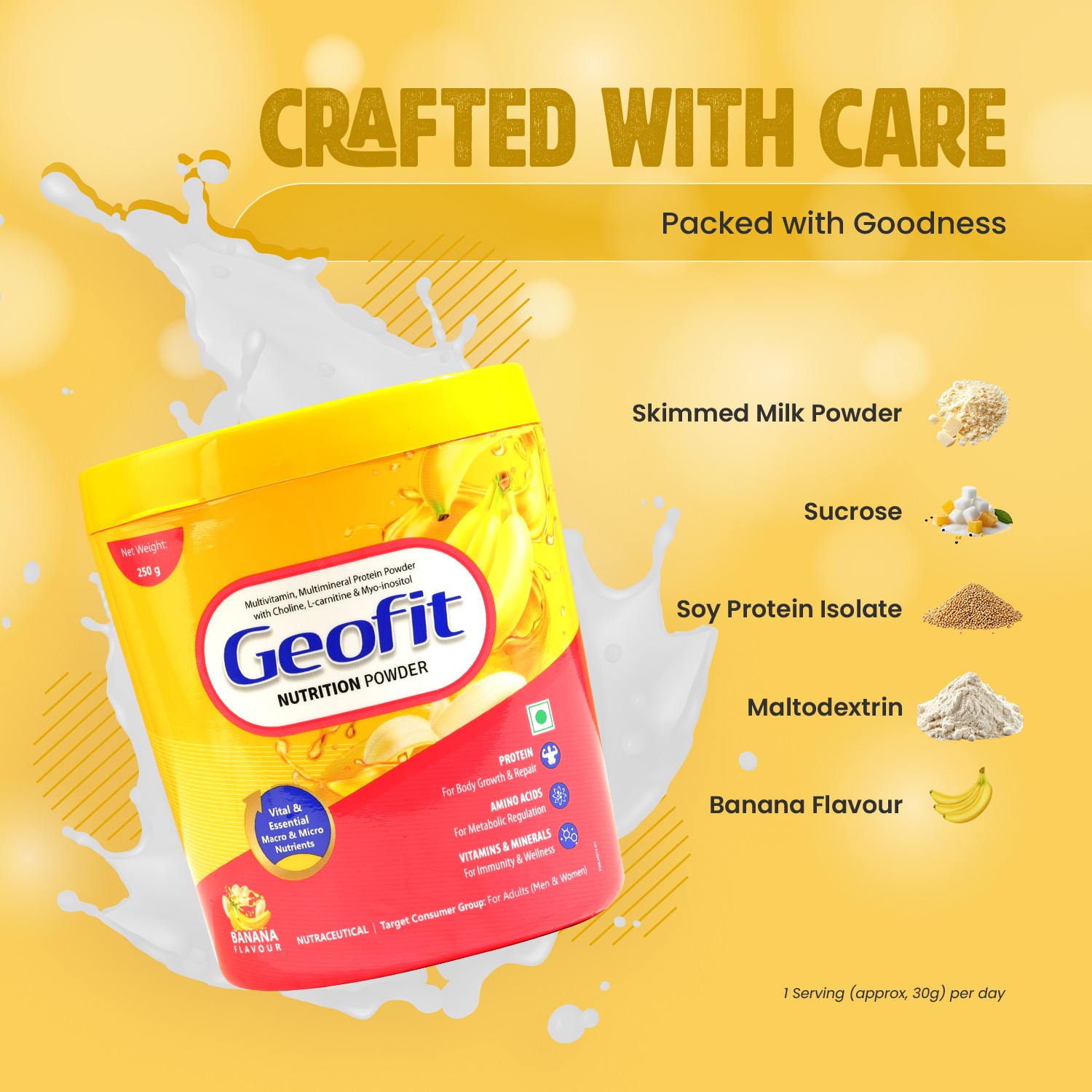 Geofit Banana Protein Powder ingredients