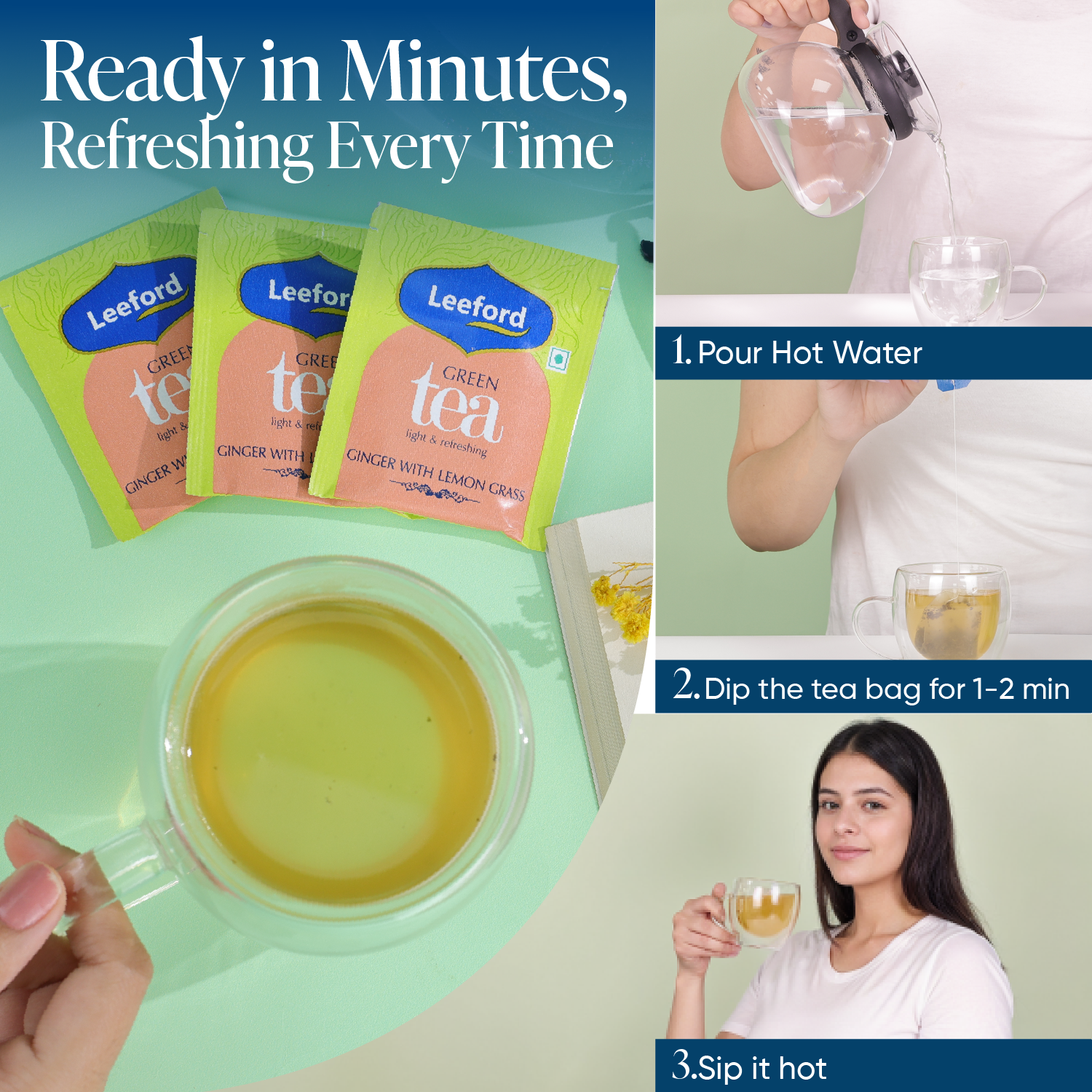 leeford ginger with lemon grass green tea how to use guide