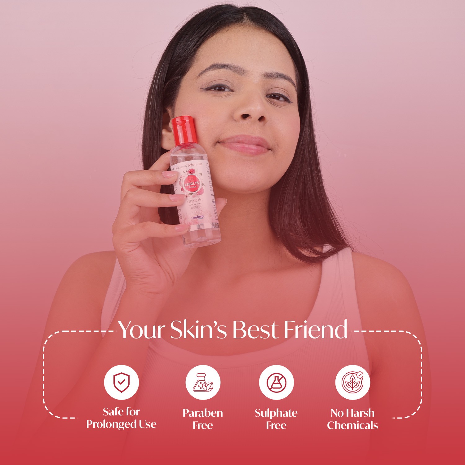 Leeglys Glycerin with Rose Water paraben and sulphate free