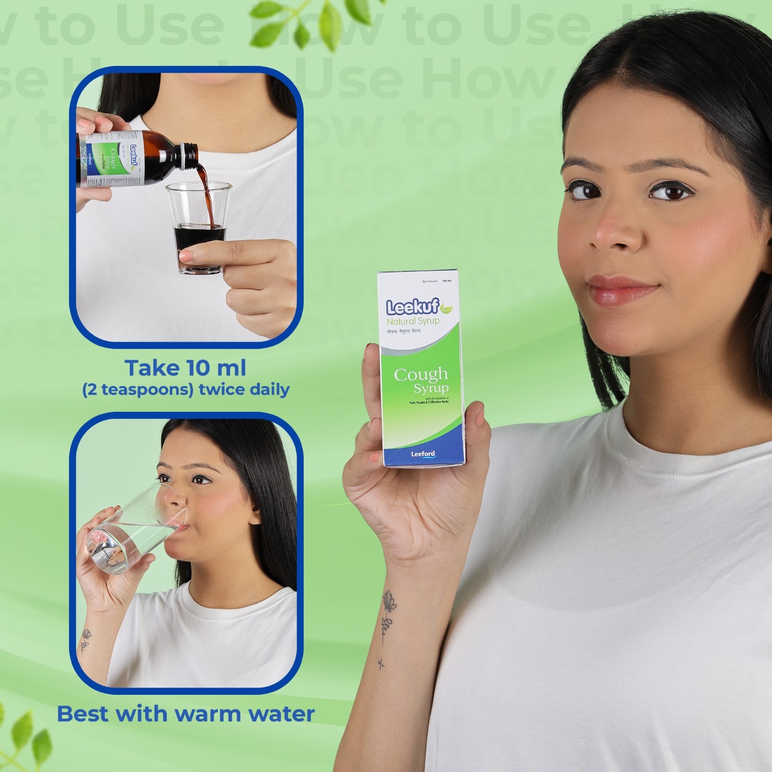 Leekuf Natural Cough Syrup how to use guide