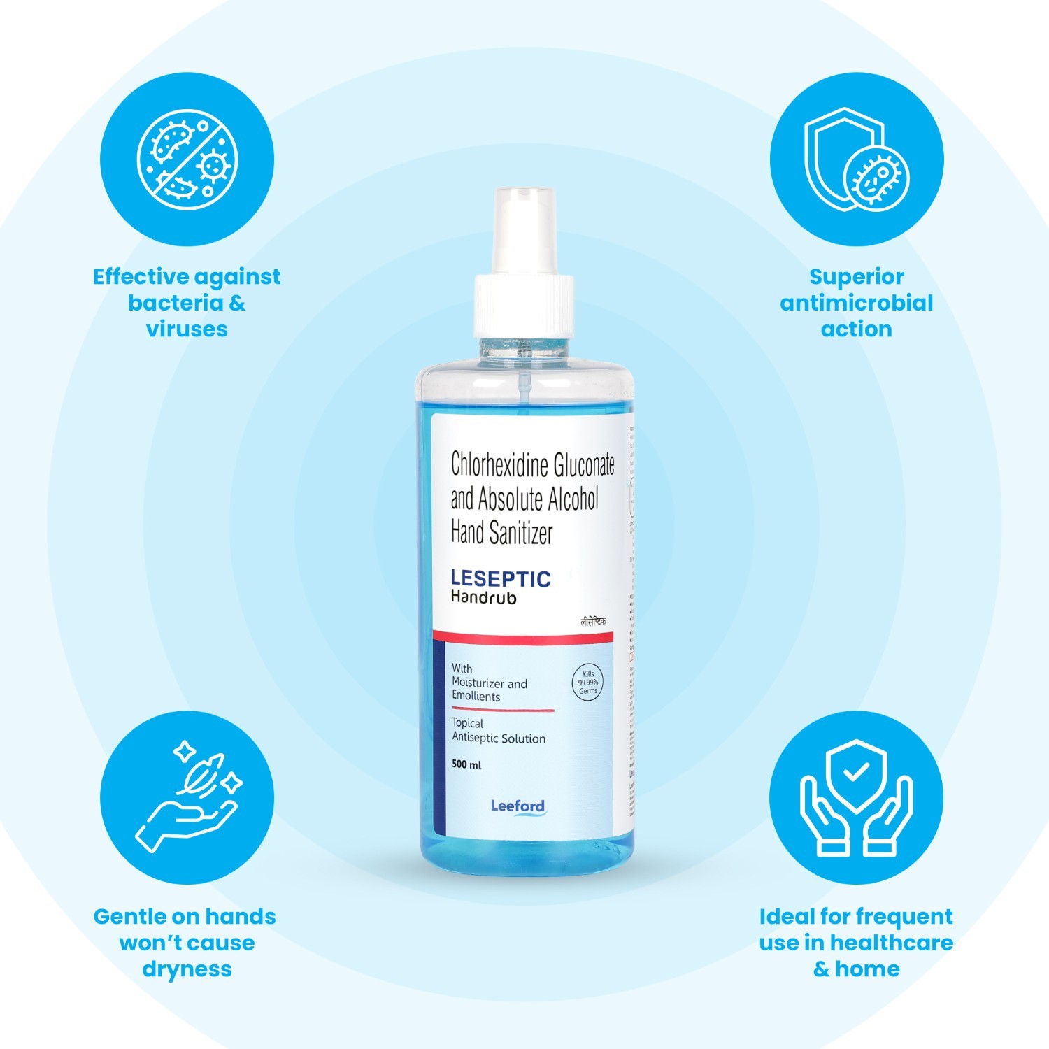 Leseptic handrub germ protection multi benefits