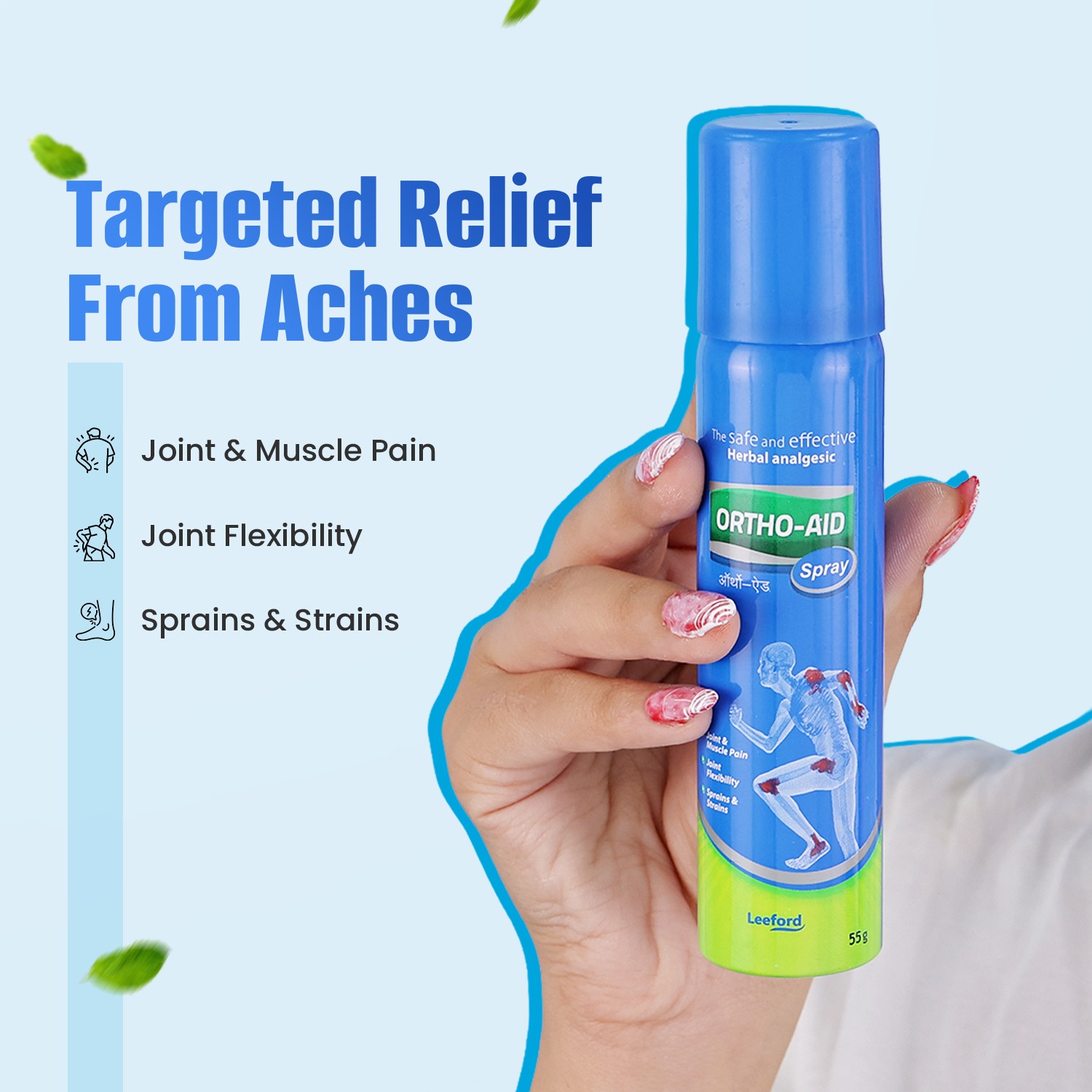 get relief from all aches with Leeford Ortho Aid Ayurvedic Spray  Benefits