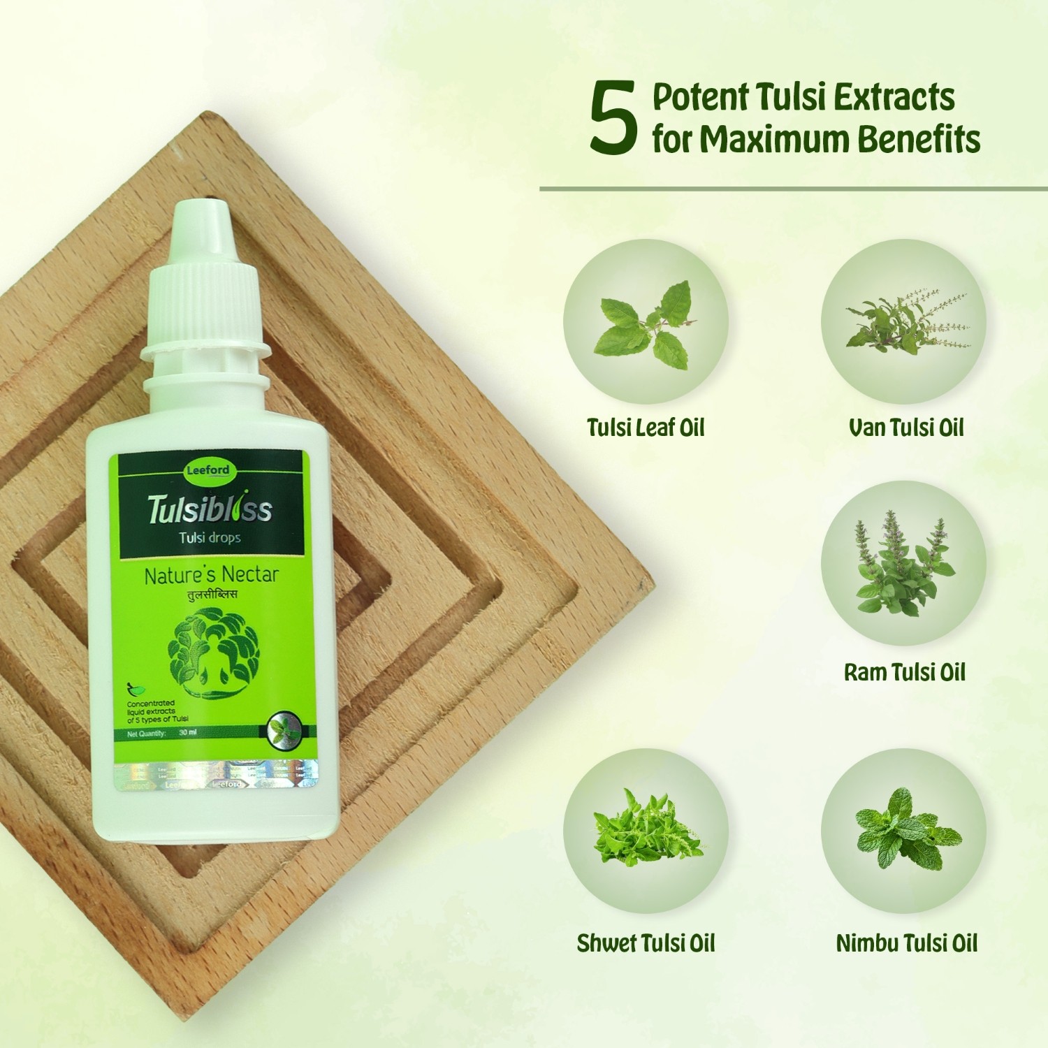 Tulsibliss Tulsi Drop with five potent tulsi extracts
