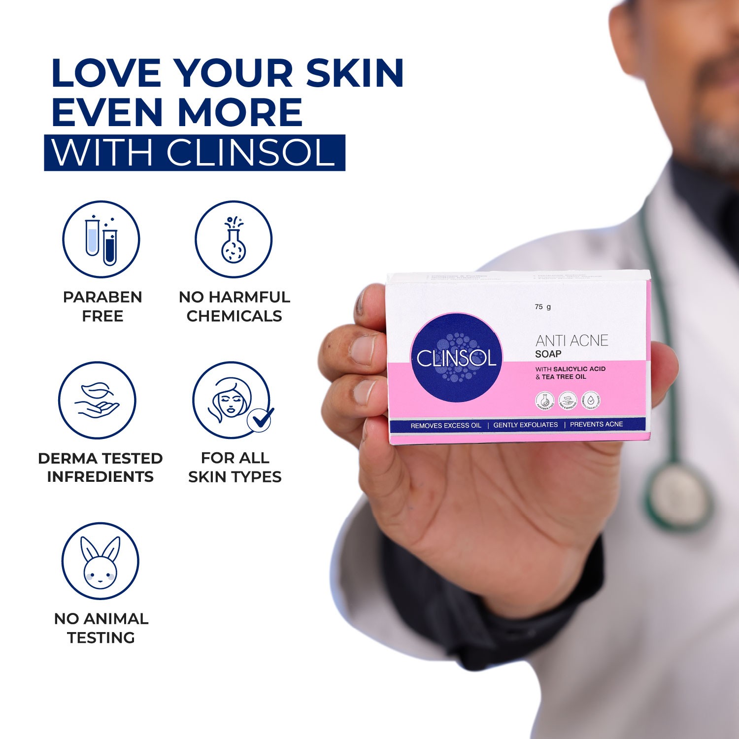 Clinsol Anti-acne Soap for Acne and Pimple Free Skin Love  Your Skin