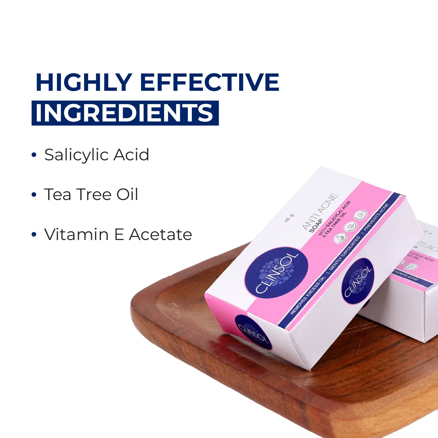 Clinsol Anti-acne Soap for Acne and Pimple Free Skin Ingredients