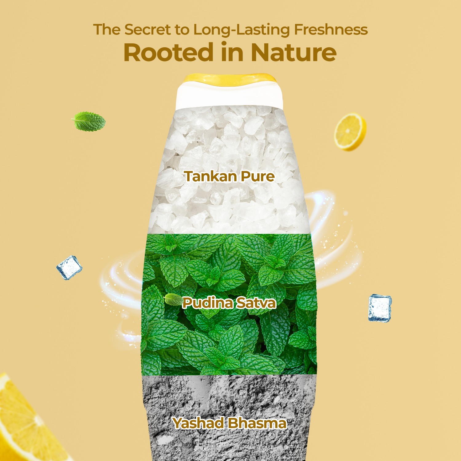 Dermi fresh prickly heat powder with lemon fragrance key ingredients