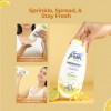 Dermi fresh prickly heat powder with lemon fragrance sprinkle spread and stay fresh