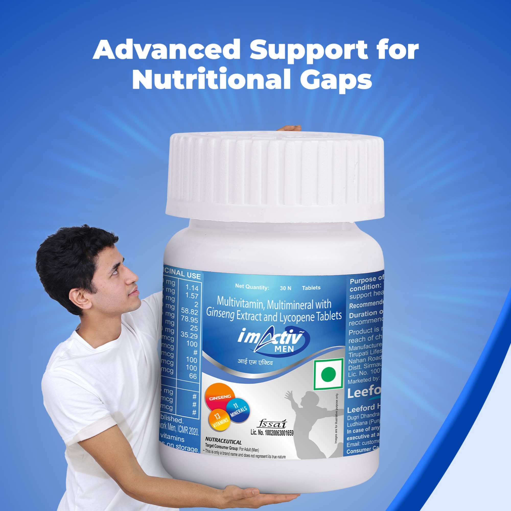 IM Activ Multivitamins for Men advance support for nutritional gaps