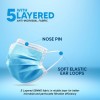 Leeford 3ply Non Woven Fabric Disposable Surgical Mask Five Layered