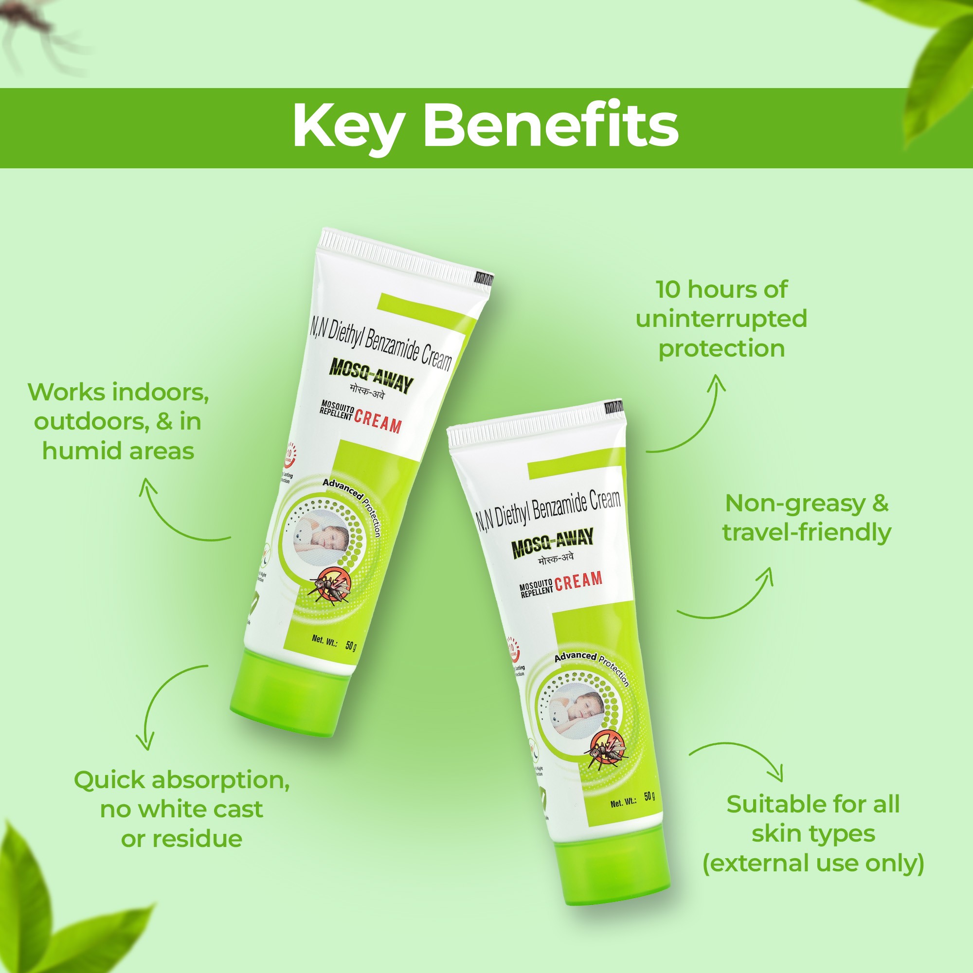 Mosq Away Mosquito Repellent Cream all key benefits
