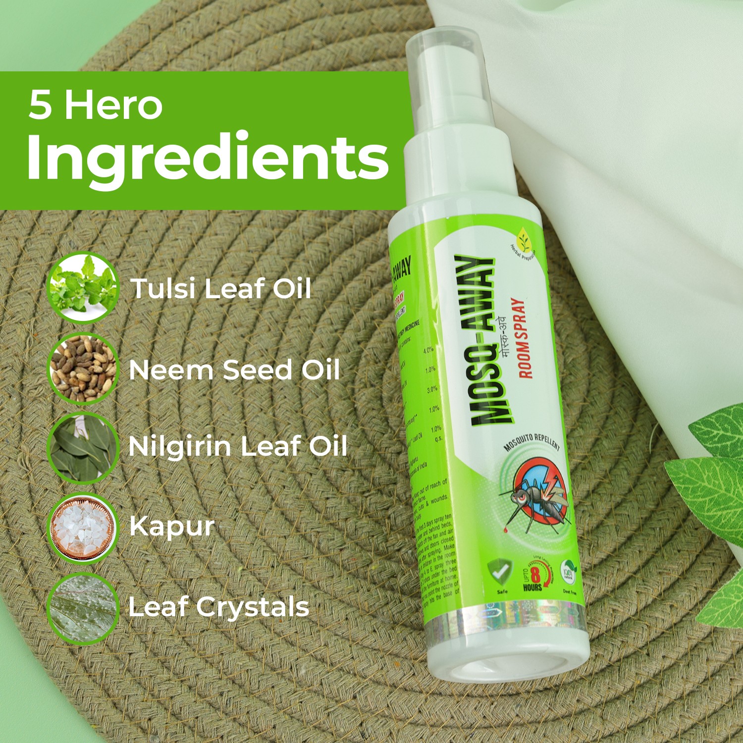 Mosq Away Mosquito Repellent Room Spray  Ingredients