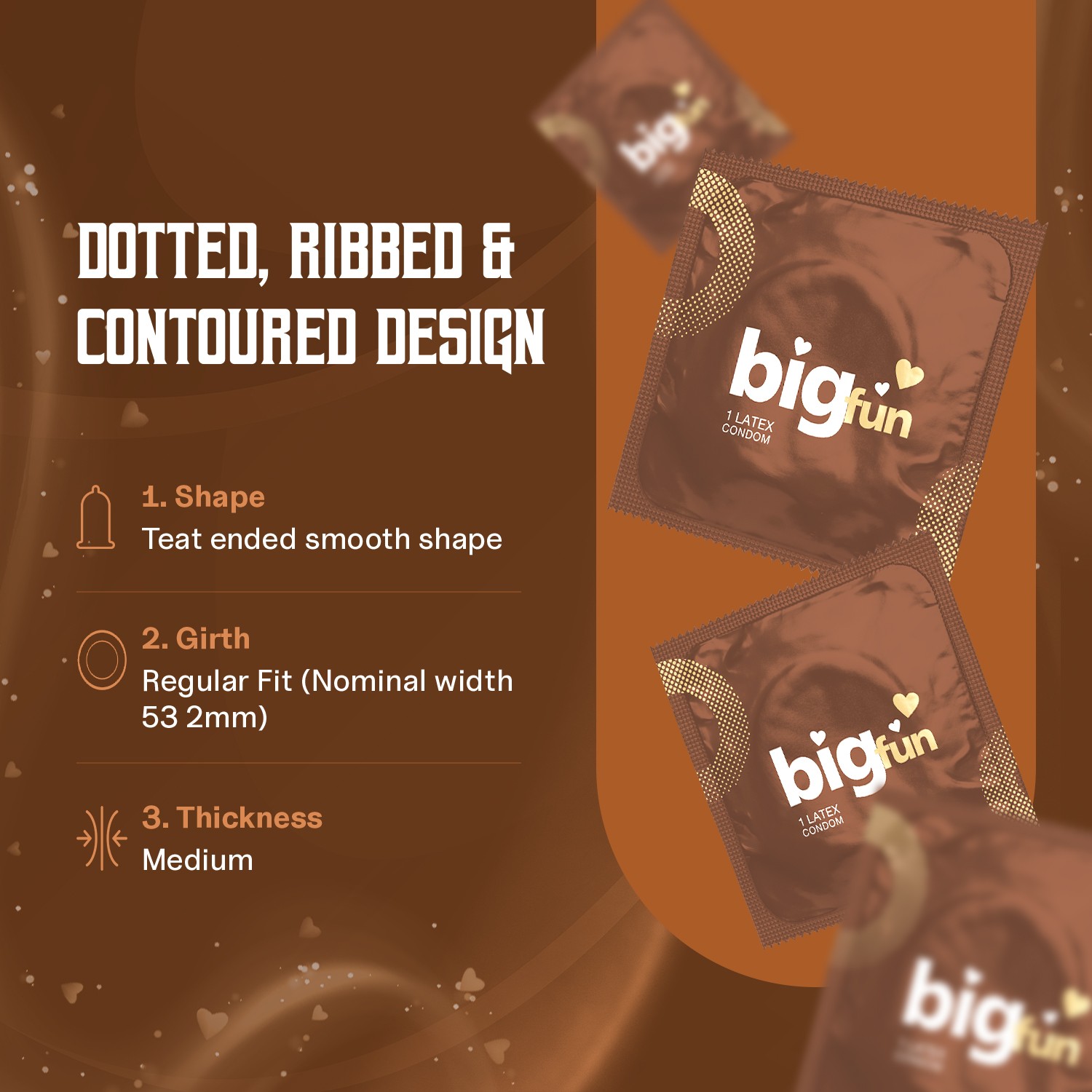 Bigfun Chocolate Flavored Condom Design