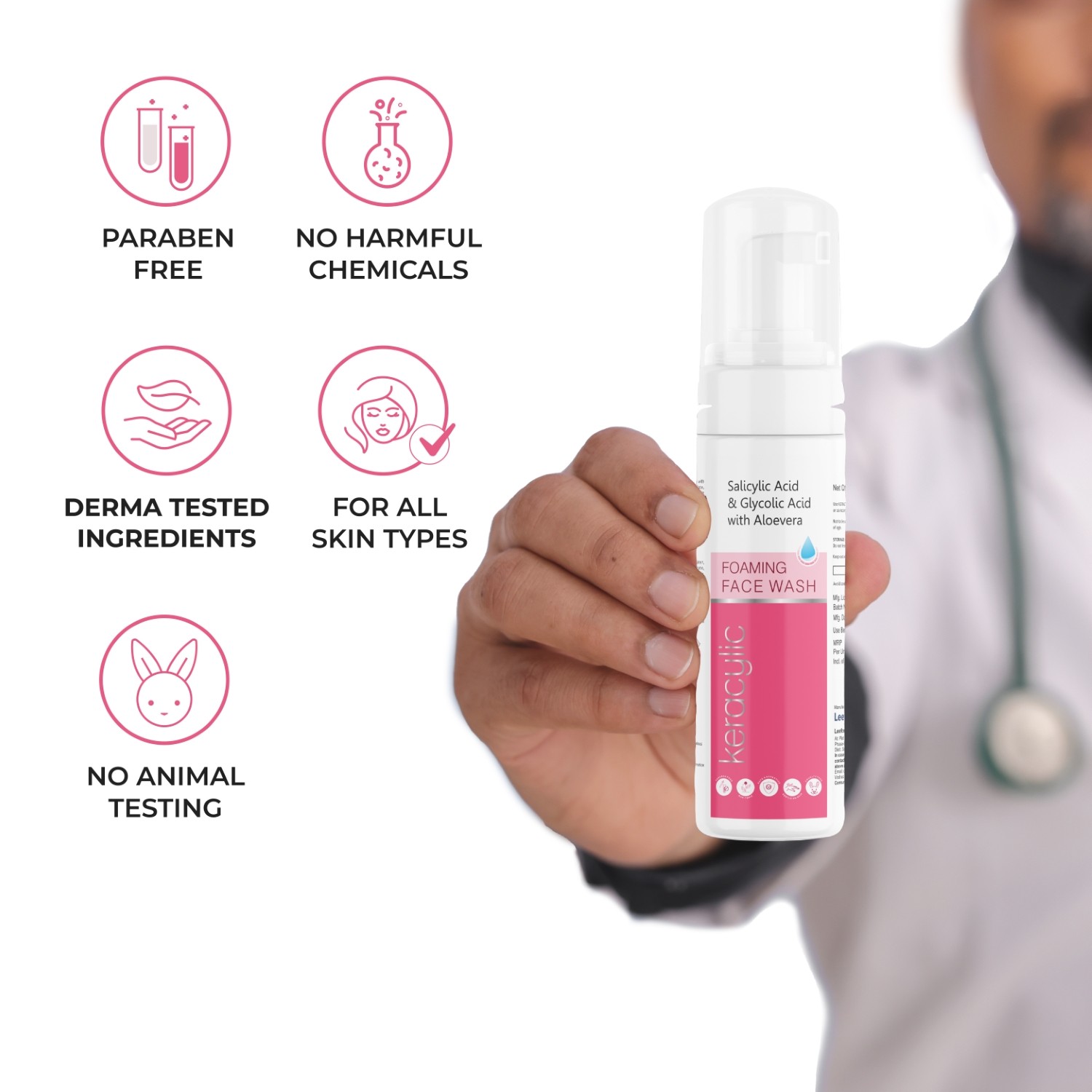 Keracylic Foaming Facewash chemicals free