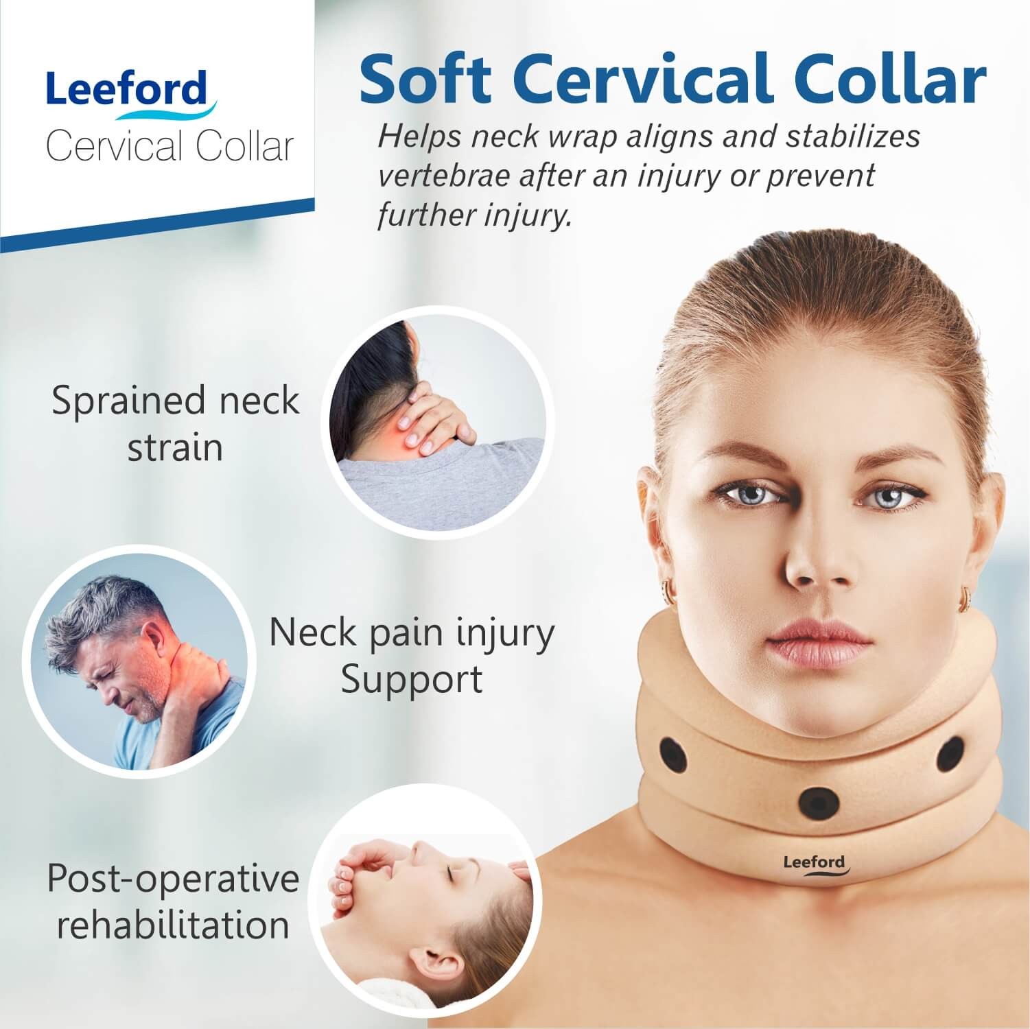 Leeford Soft Cervical Collar for Neck Support Neck Pain Soft Cervical Collar