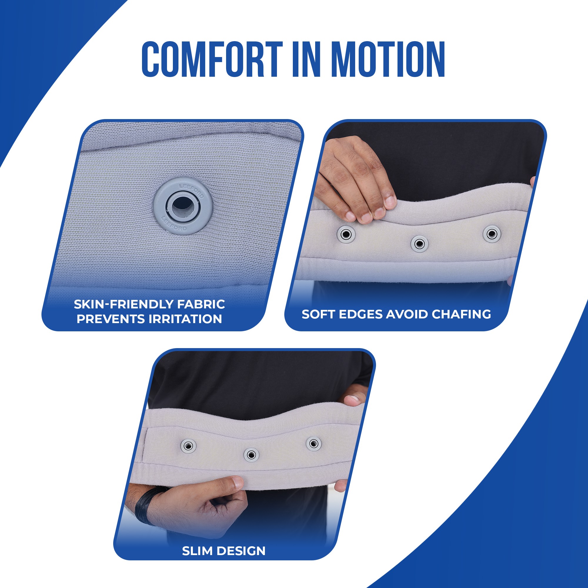 soft cervical collar with skin friendly fabric prevents irritation n soft edges avoid chafing