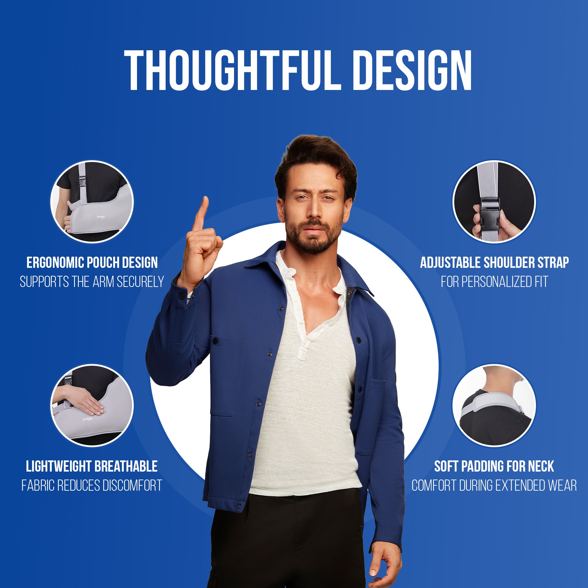 Leeford Arm Sling – Comfortable Arm Support for Injury Recovery