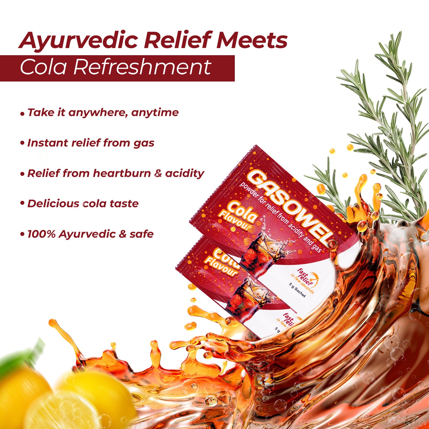 Gasowel cola flavor powder key benefits