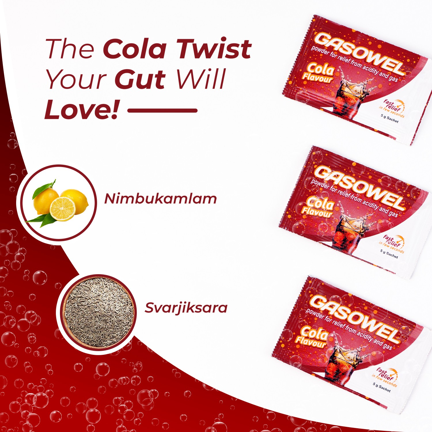 Gasowel cola flavor powder key ingredients