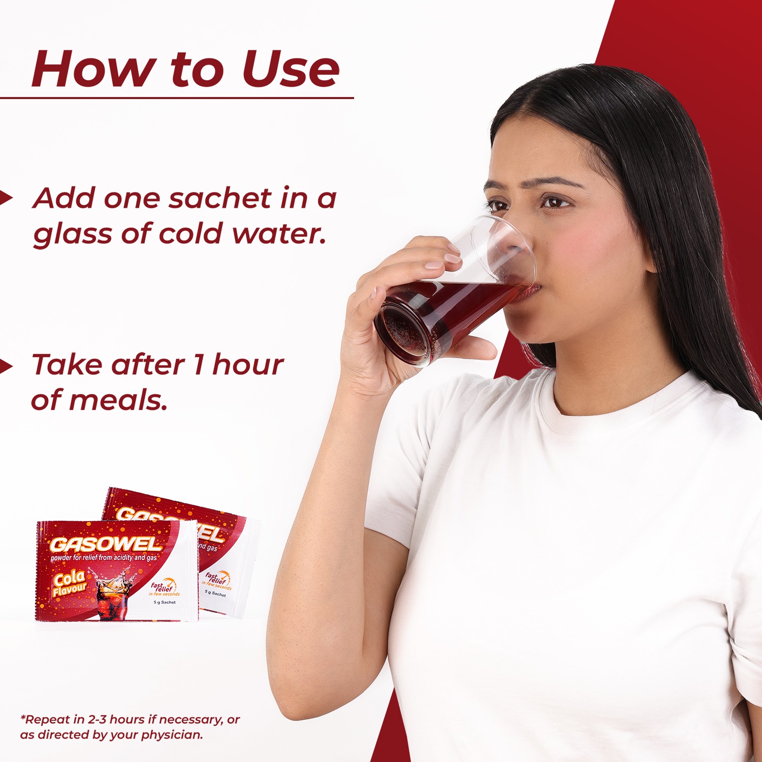 Gasowel cola flavor powder how to use guide