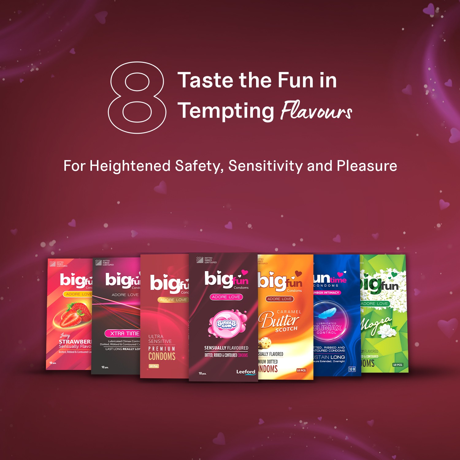 Bigfun Ultra Thin Condom Tempting Flavours