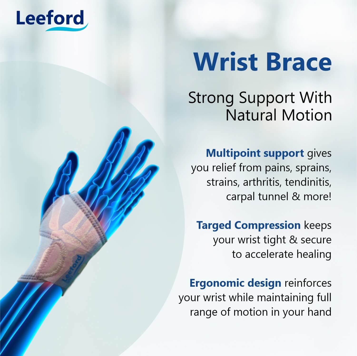 Leeford Wrist Brace Neoprene with Thumb Support Unisex Benefits