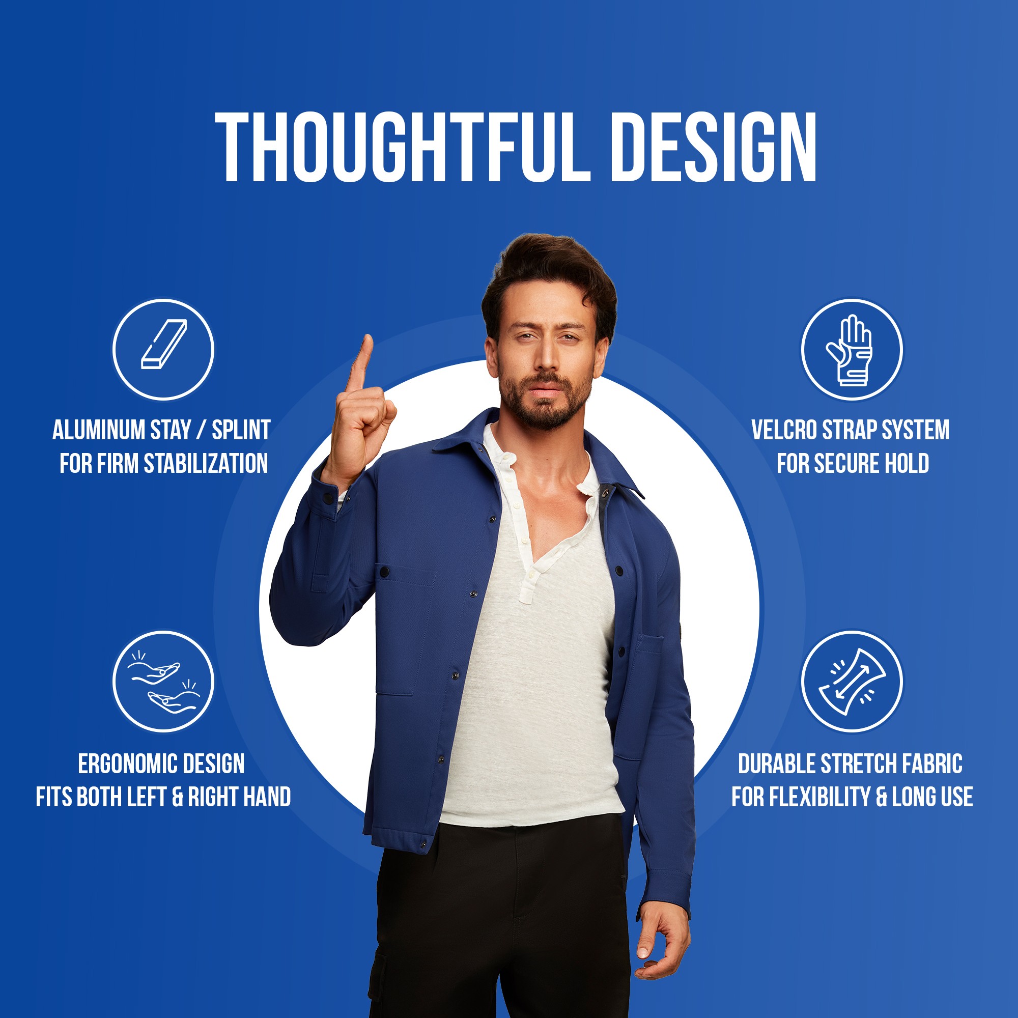 thumb wrist brace with velcro straps ergonomic design for all day comfort