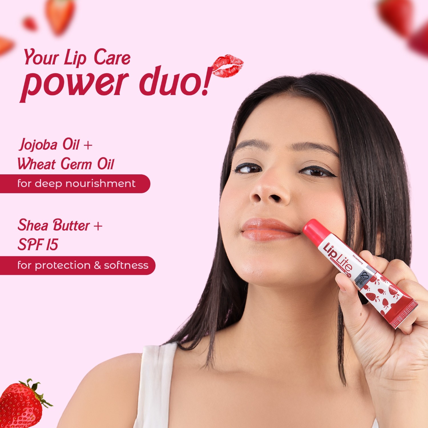 Leeford Lip Lite Lip Balm with SPF15 Strawberry Flavor Ingredients