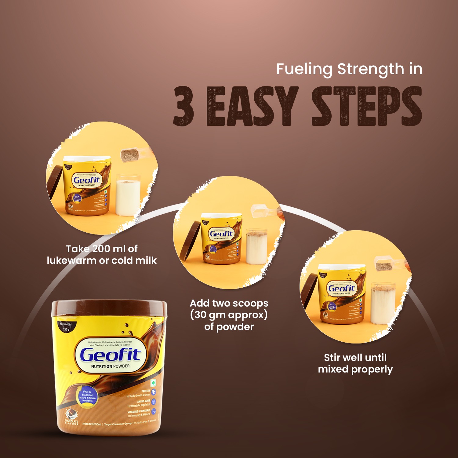 Geofit Chocolate Protein Powder how to use