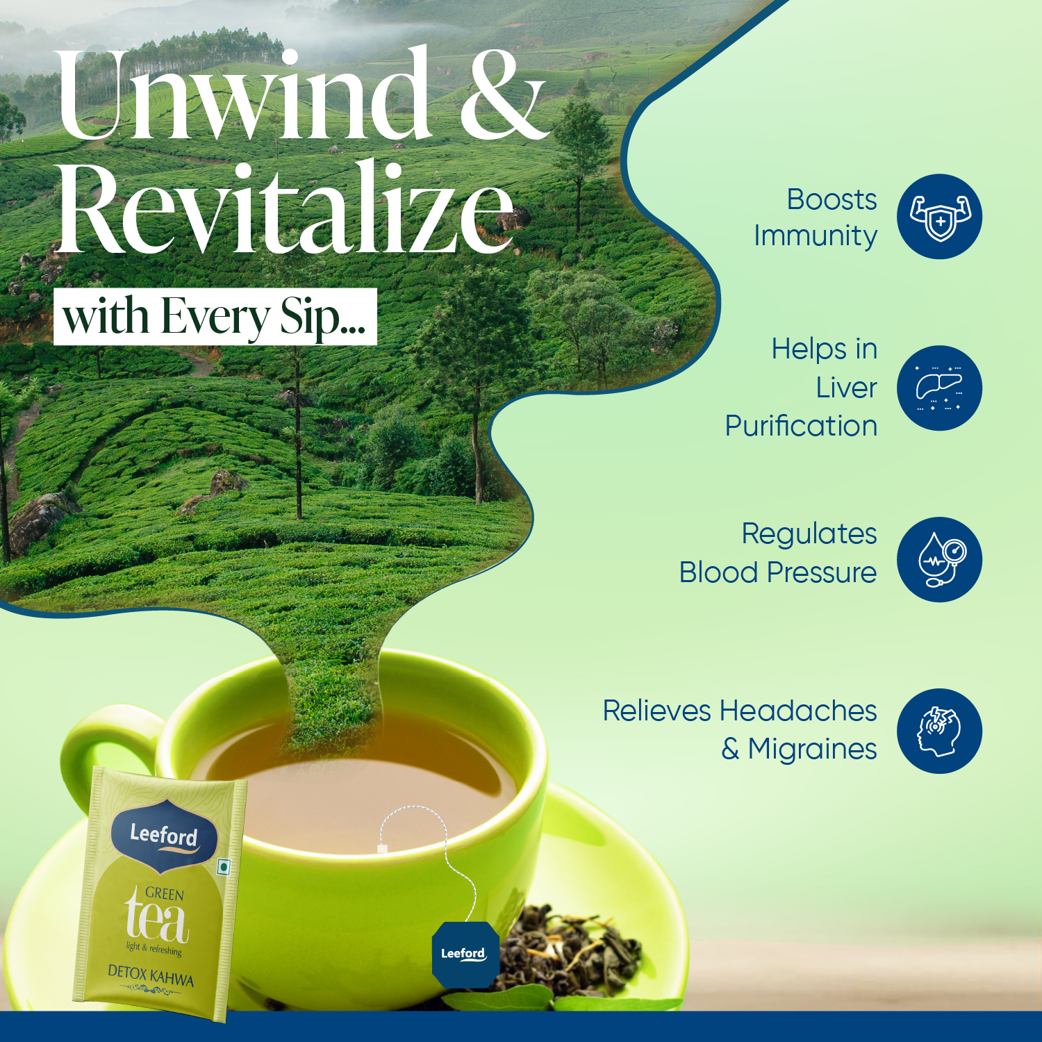 Leeford Green Tea Detox Kahwa benefits