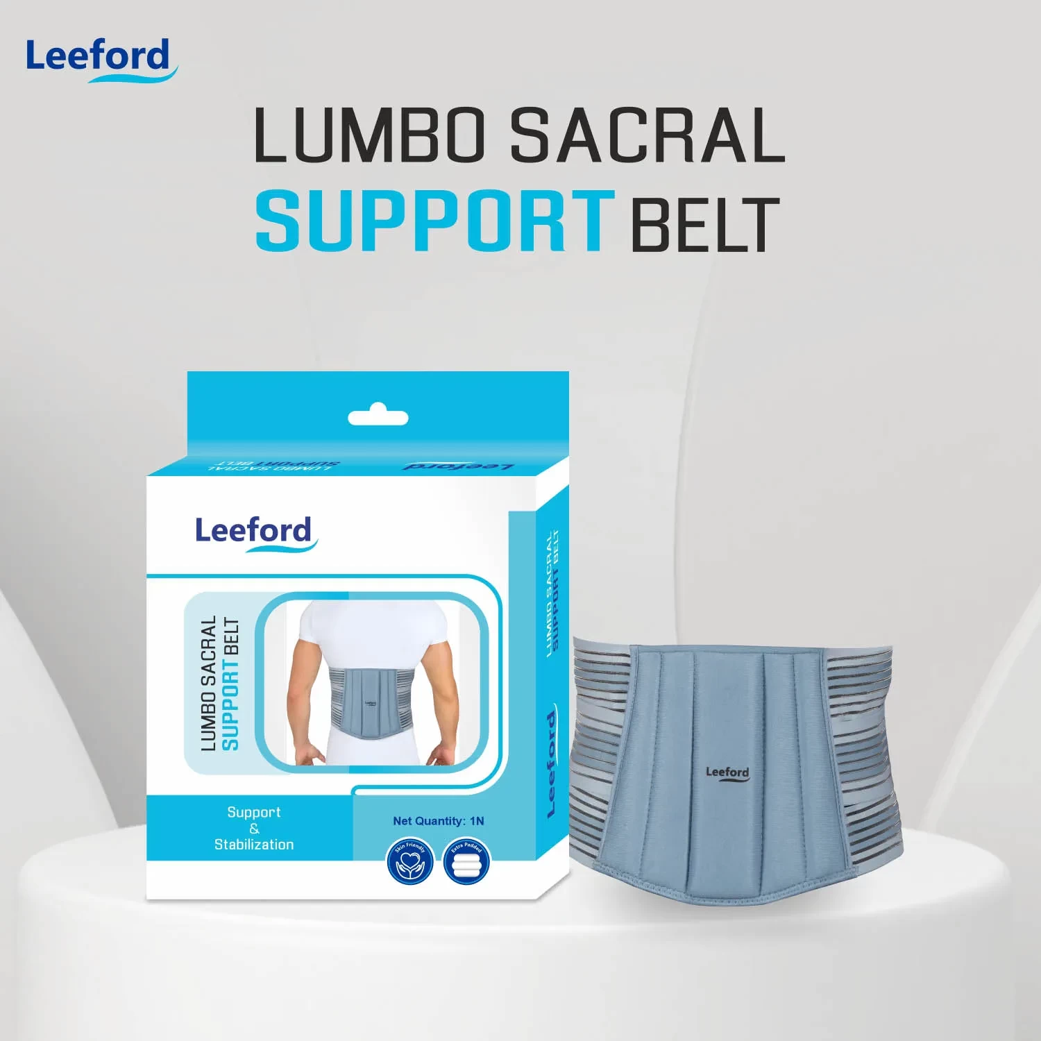 Leeford Lumbo Sacral Belt Product Packaging
