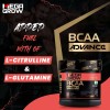 Megagrow BCAA Advance Supplement Powder Kiwi Strawberry Flavor L Glutamine