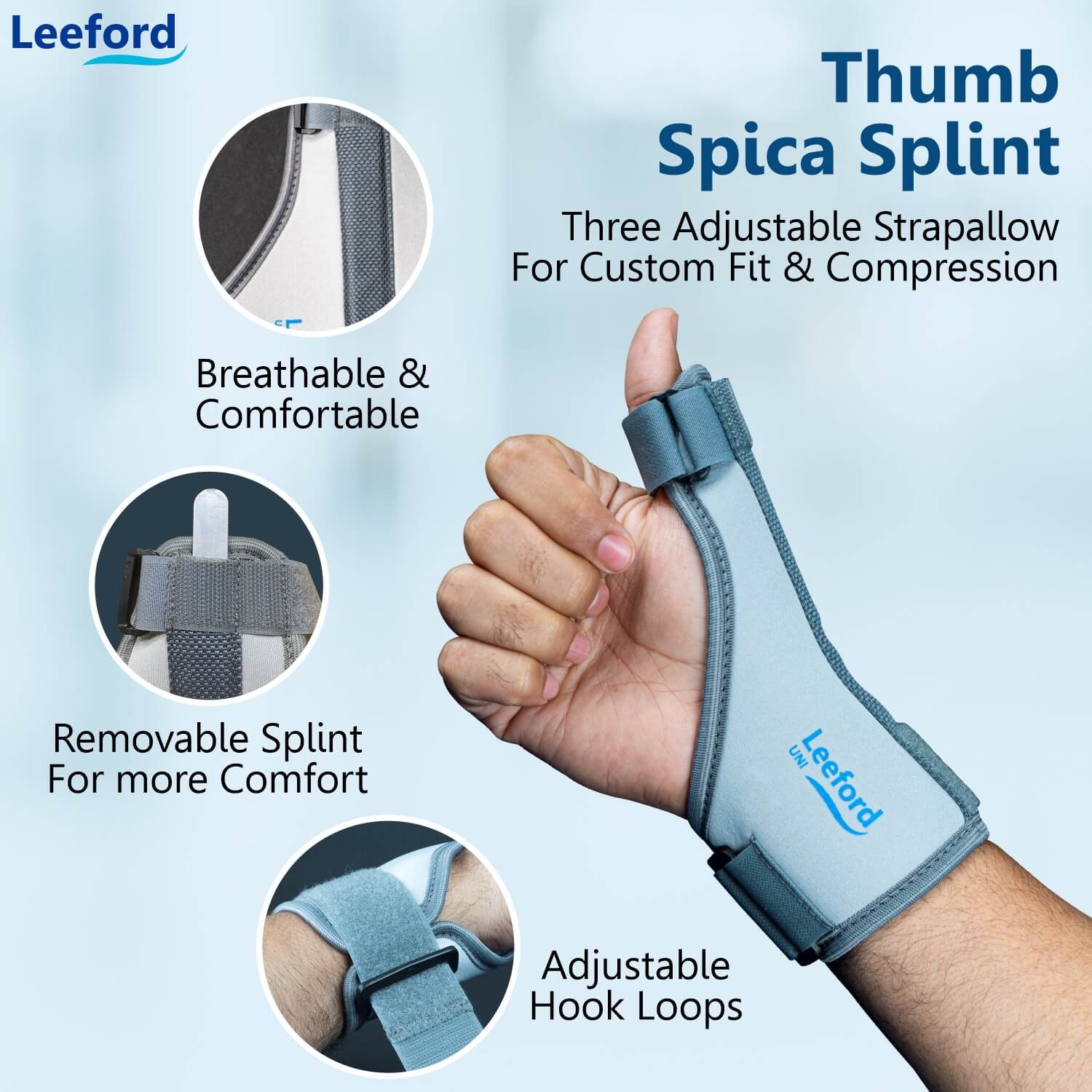 Leeford Thumb Spica Splint  Features
