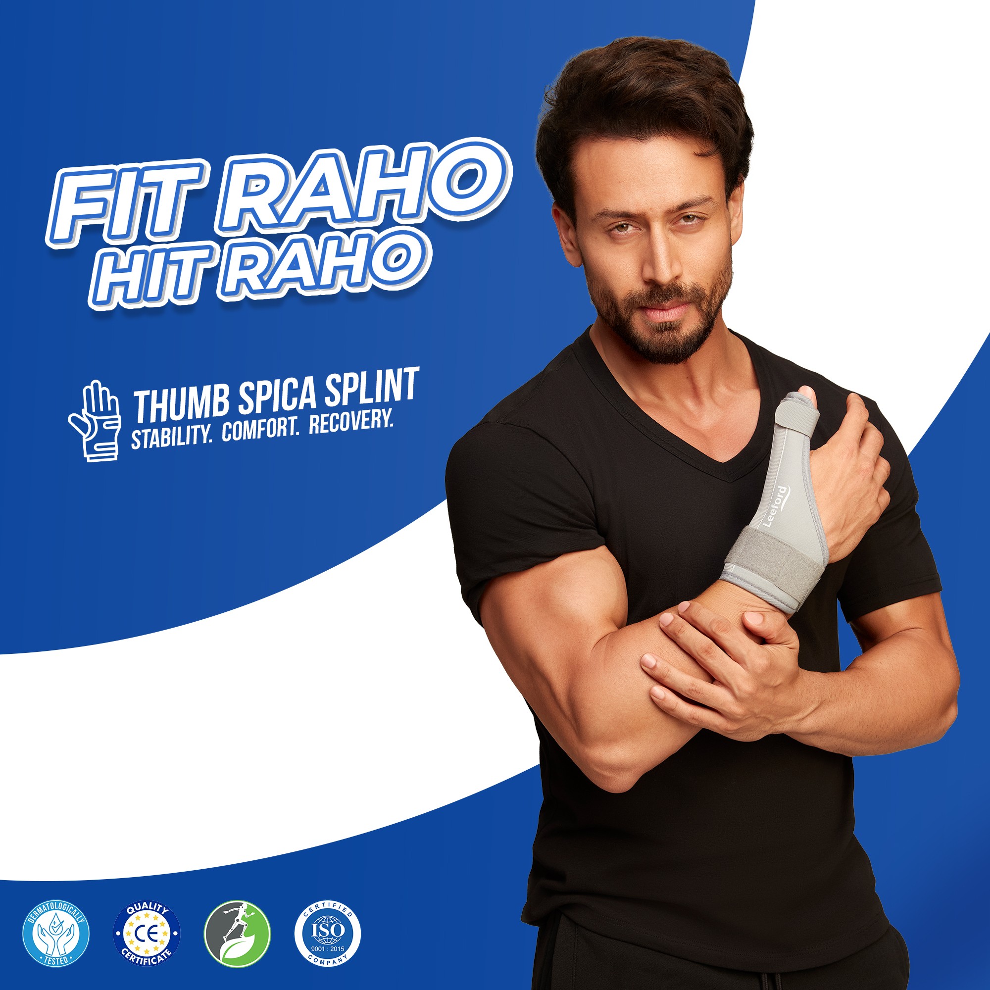 thumb spica splint with stability comfort and breathability