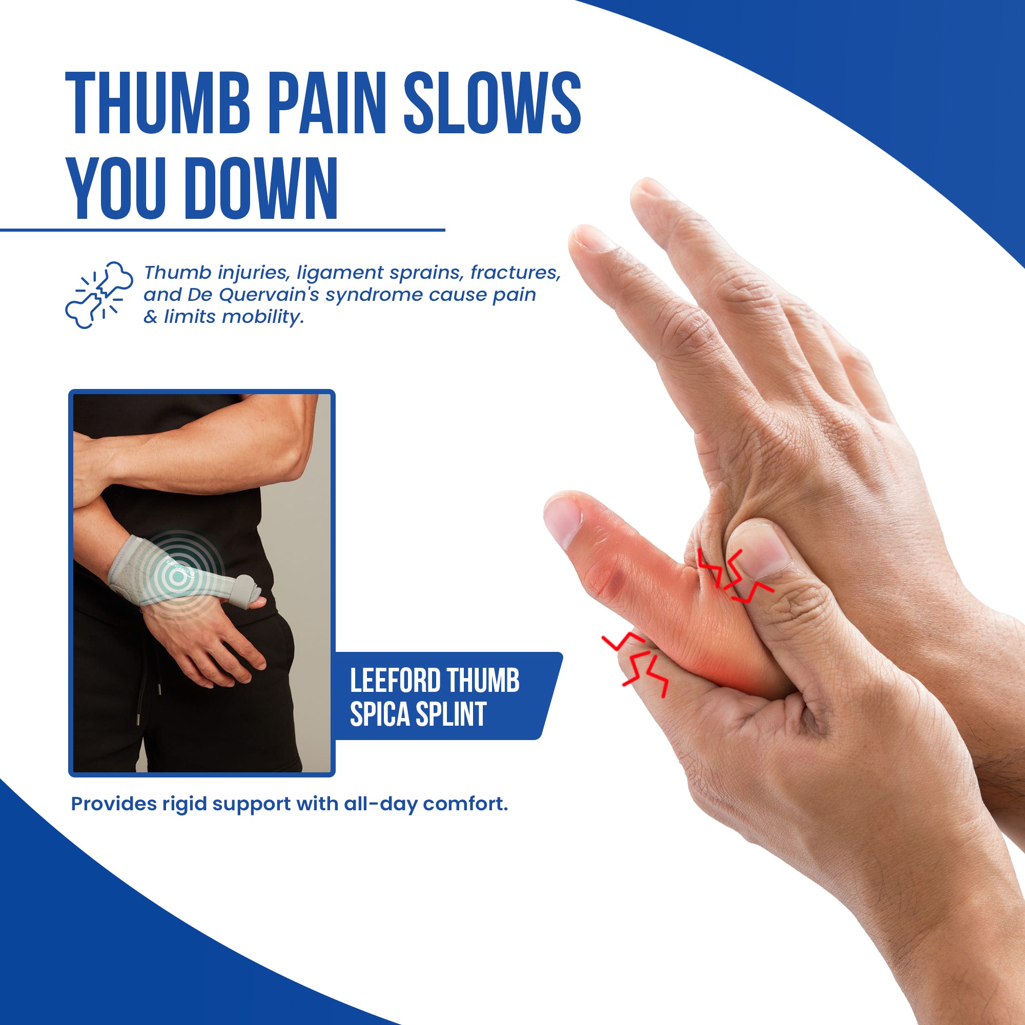 thumb pains from ligament injury arthritis casue pain n limit mobility