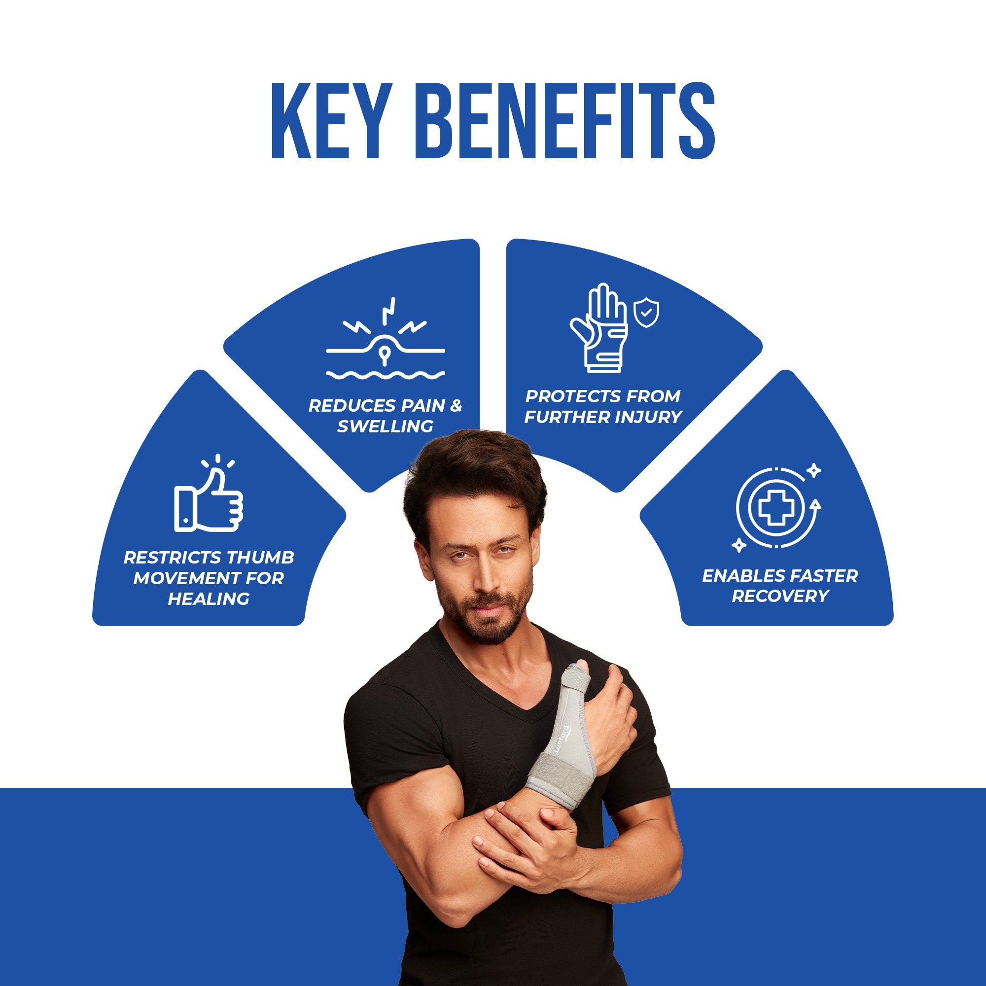 thumb spica splint key benefits like reduces pain n swelling, protects from injury recovery