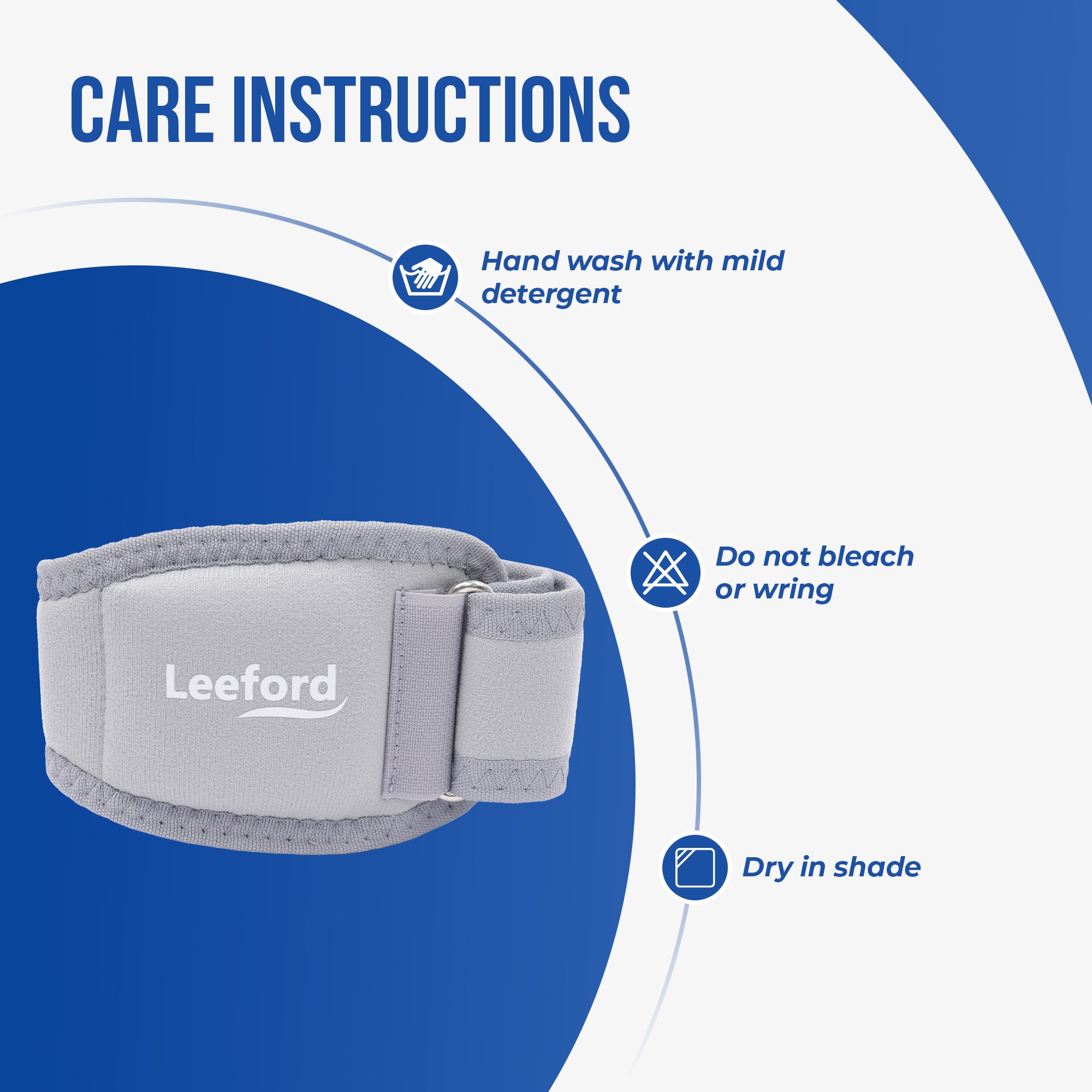 tennis elbow brace wash care instructions do not bleach or wring dry in shade