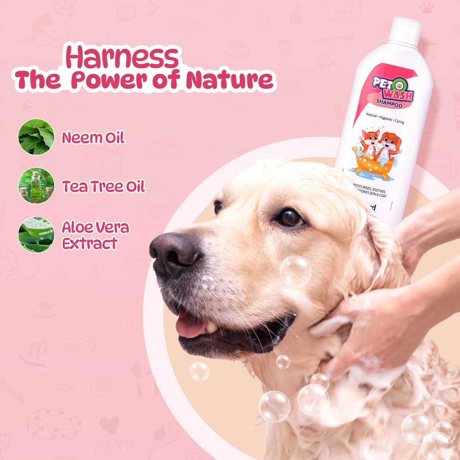 Pet O Wash 500 ml Pet Shampoo – Gentle, Soothing Wash for Dogs & Cats