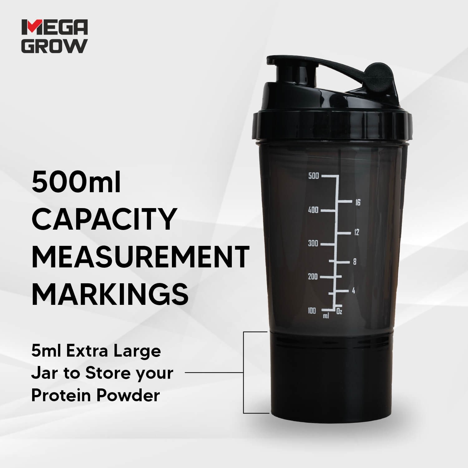 Megagrow Protein Shaker Bottle Capacity