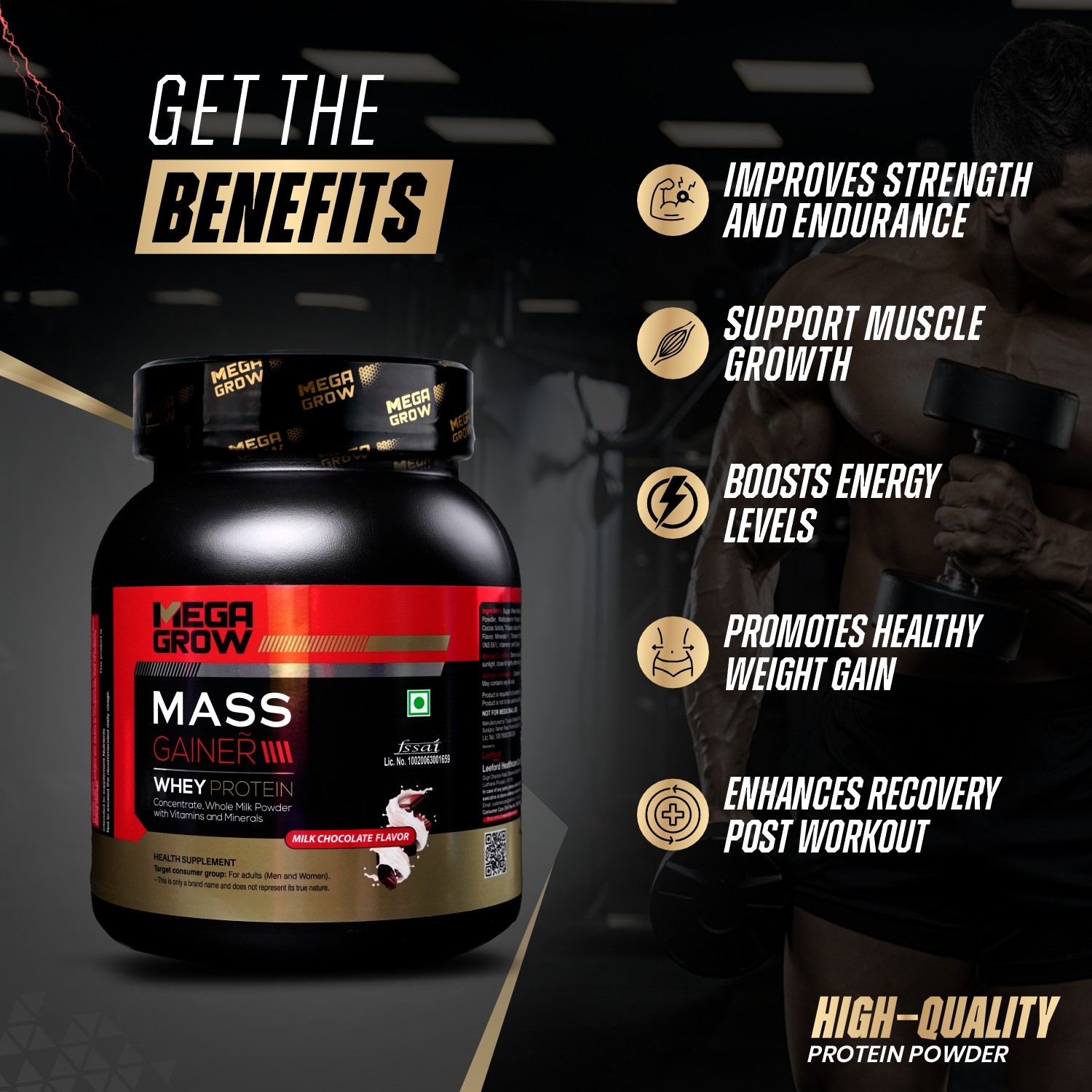 Megagrow Mass Gainer Milk Chocolate Flavour Benefits