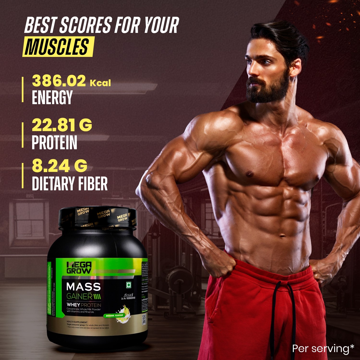 Megagrow Mass Gainer Banana Flavour Best Score