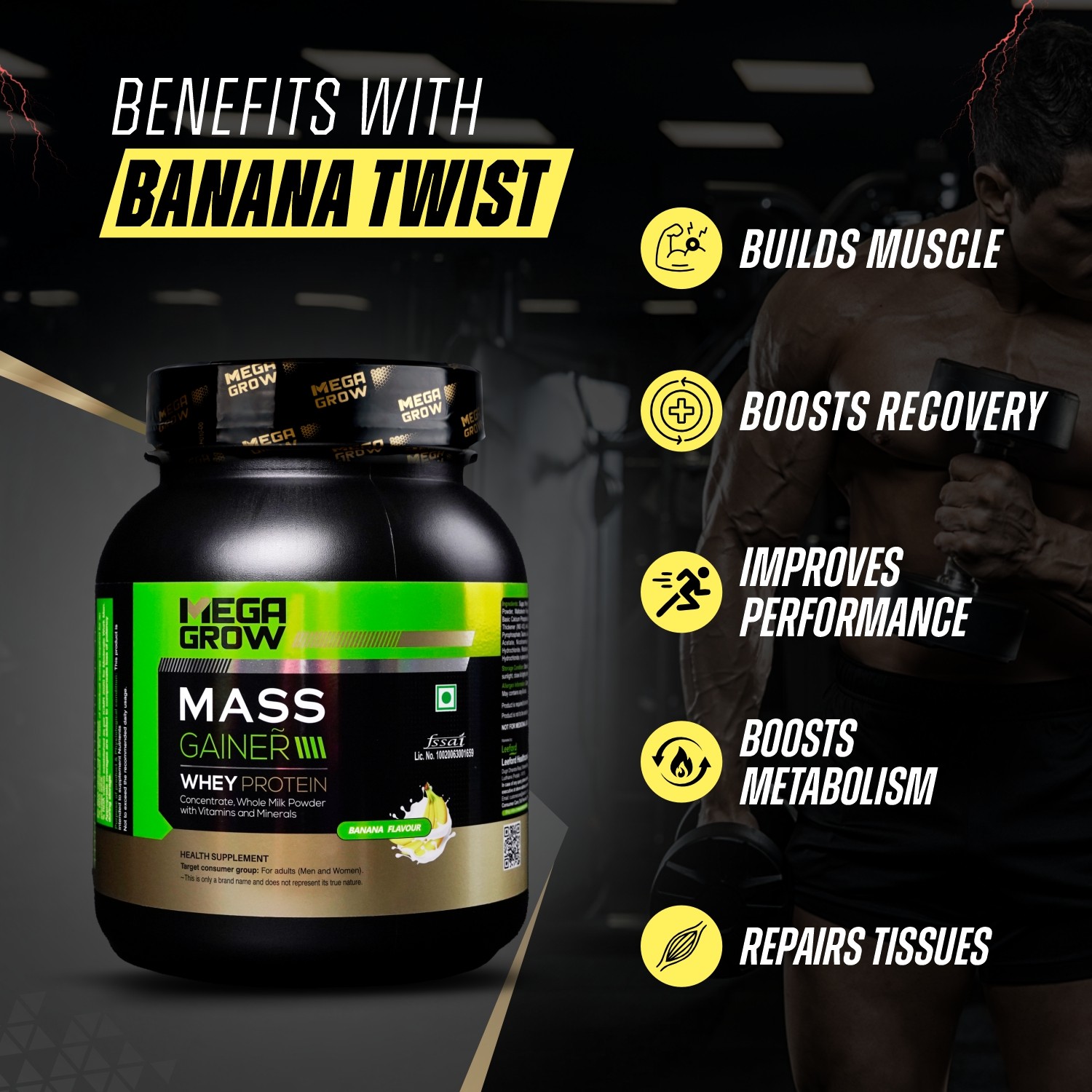 Megagrow Mass Gainer Banana Flavour All Benefits