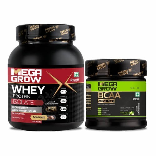 Megagrow BCAA Advance Supplement Powder Green Apple Flavored