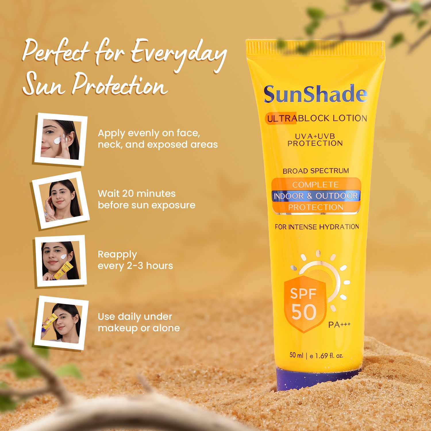 Leeford Sunshade Ultra Block Lotion SPF50 for all skin types