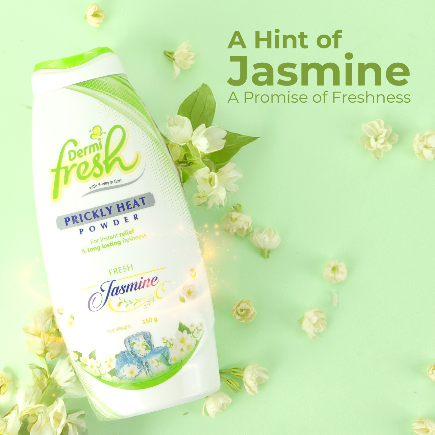 Dermi fresh prickly heat powder with jasmine
